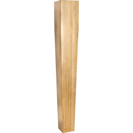 5 Wx5Dx35-1/2H Maple Square Tapered Post